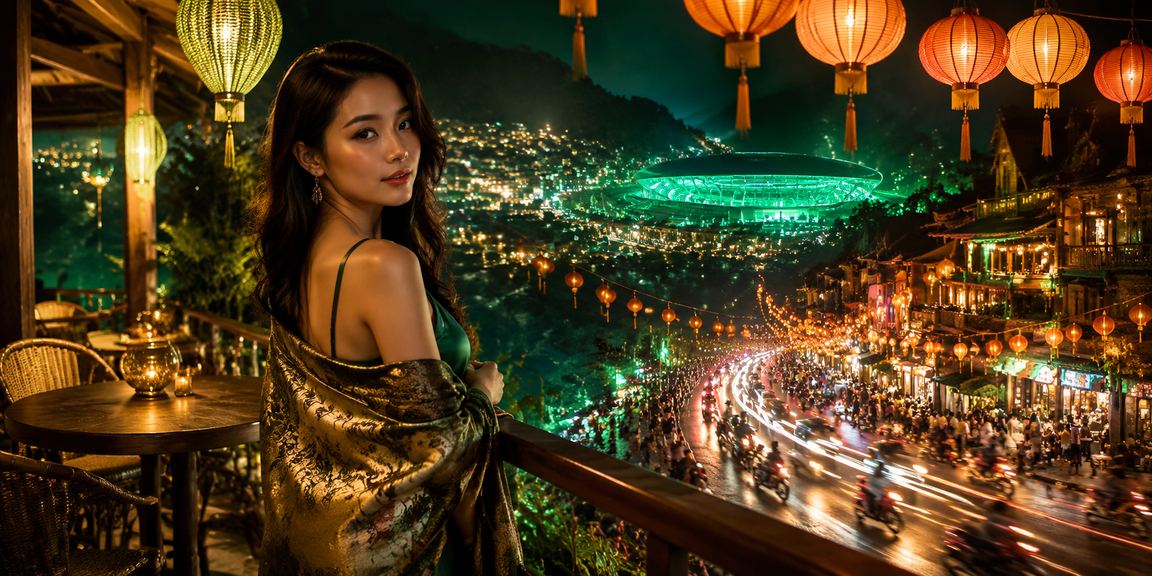 Người dùng tại Sa Pa đăng ký tài khoản và nhận thưởng khuyến mãi qua điện thoại tại chợ đêm